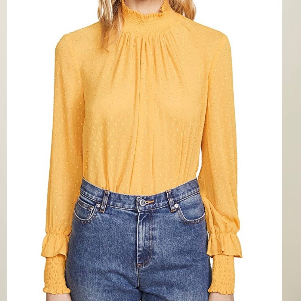English Factory | Swiss Dot Blouse | Yellow | XS
